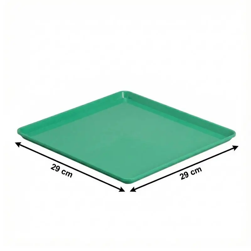 Zicco K-2060 Teşhir Tabağı, Minimal Tasarım, Melamin, Yeşil, 29x29 cm - 2