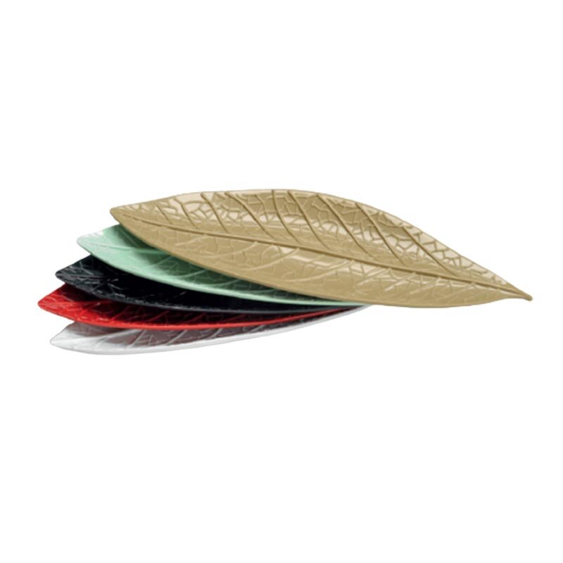 Zicco K-2600 Büyük Boy Teşhir Sunum Tabağı, Defne Model, Melamin, Kahverengi, 17x47 cm - Zicco