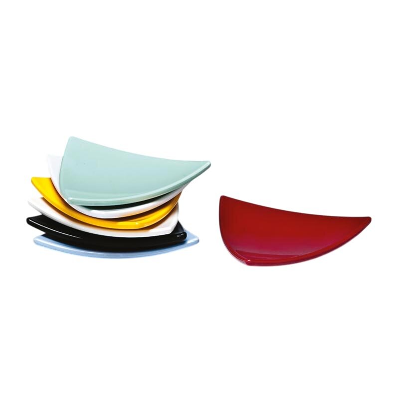 Zicco K-3511 Mini Teşhir Tabağı, Üçgen Form, Melamin, Sarı, 10.5 cm - Zicco