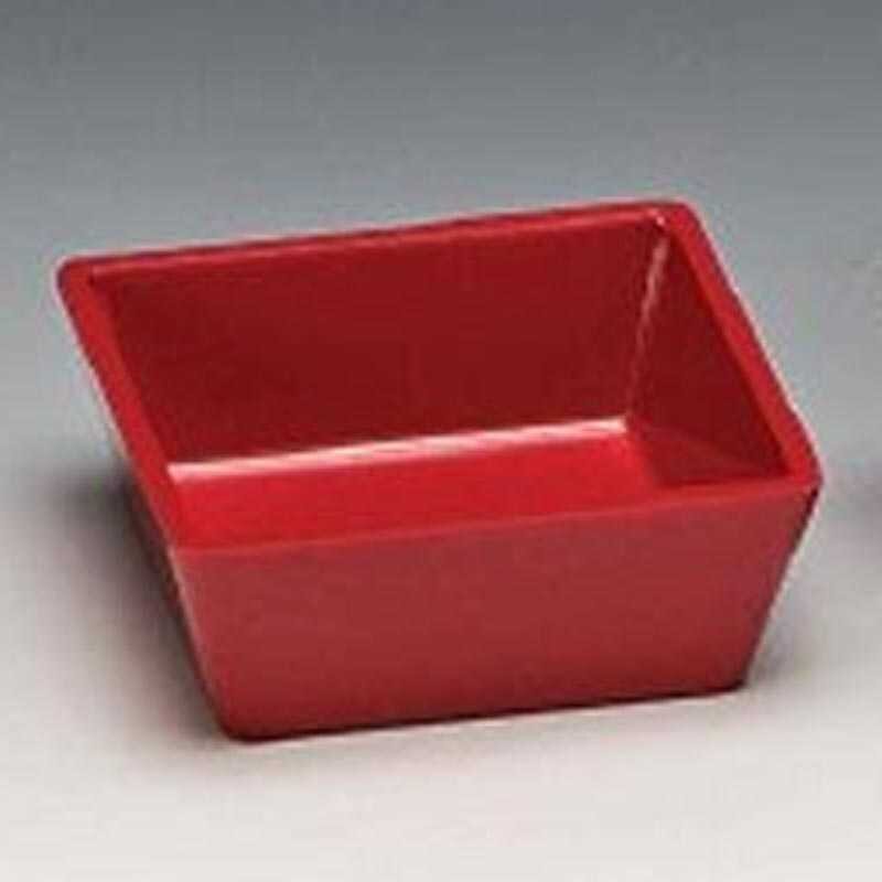 Zicco K-6006 Çerezlik, Köşeli Model, Melamin, Kırmızı, 9x9x3.5 cm - Zicco