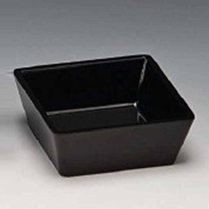 Zicco K-6006 Çerezlik, Köşeli Model, Melamin, Siyah, 9x9x3.5 cm - 1