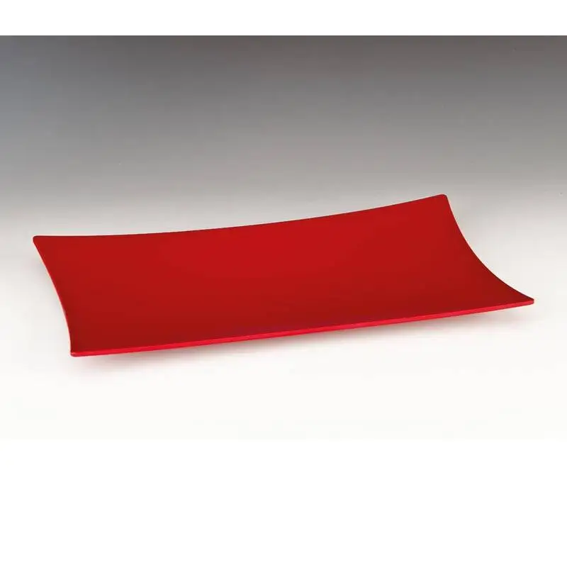 Zicco K-666 Teşhir Sunum Tabağı, Melamin, Kırmızı, 28x45 cm - 1