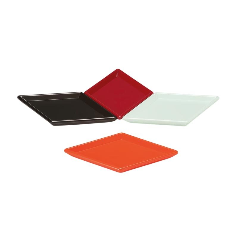 Zicco K-8511 Mini Teşhir Tabağı, Baklava Dilimli Model, Melamin, Beyaz, 17x11 cm - Zicco