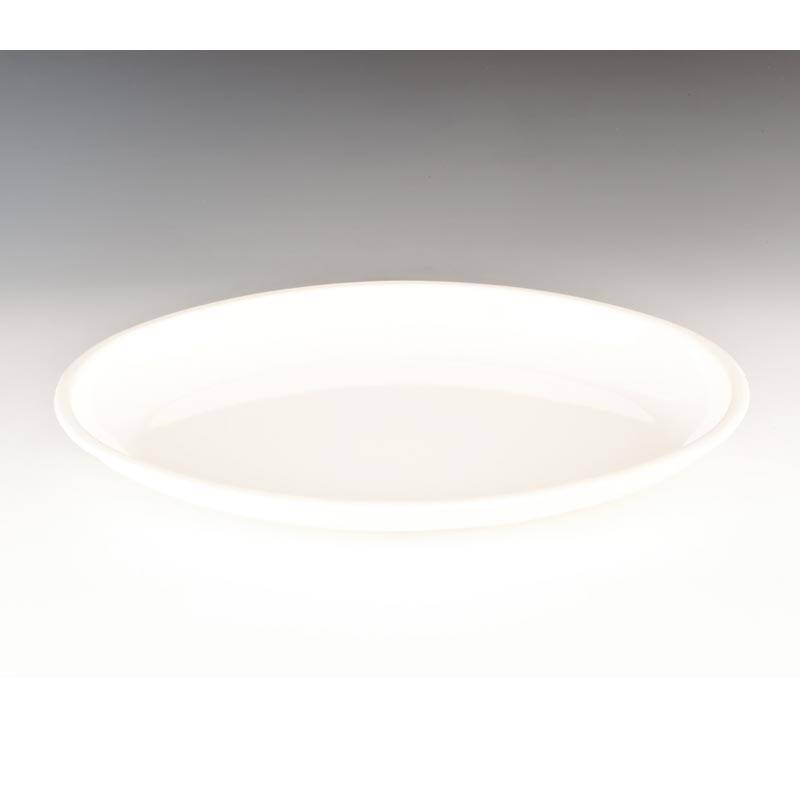 Zicco K-883 Teşhir Tabağı, Oval Form, Melamin, Beyaz, 55x39x6 cm - 1