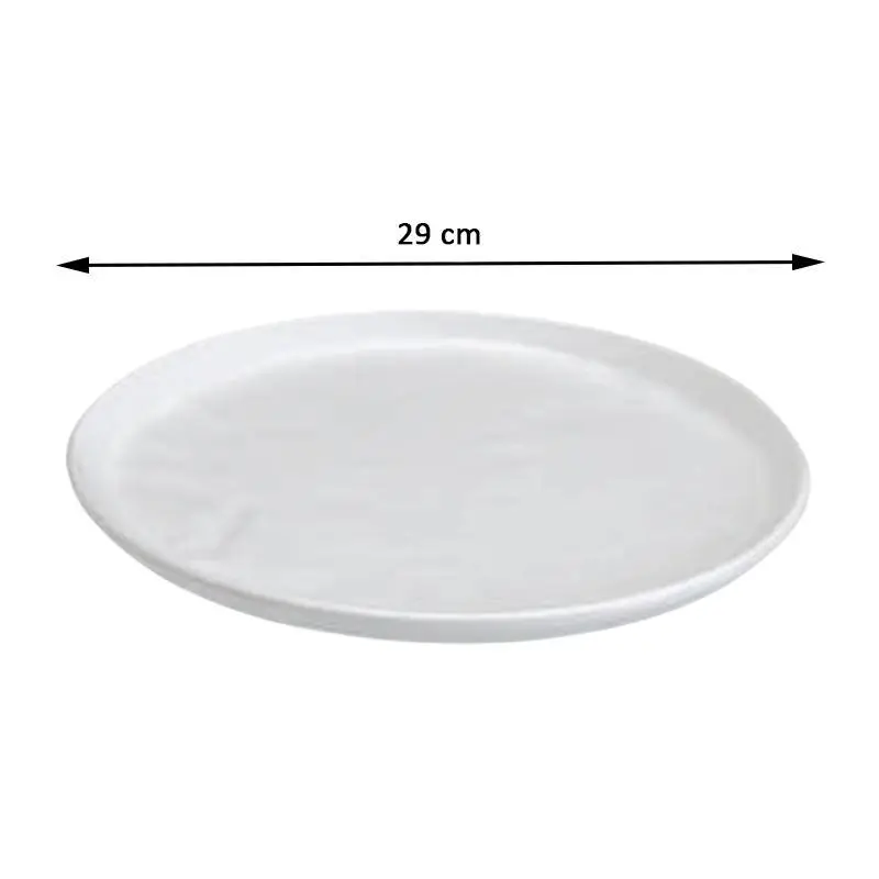 Zicco K-9200 Melamin Teşhir Sunum Tepsisi, Taş Model, Beyaz, 29 cm - 2