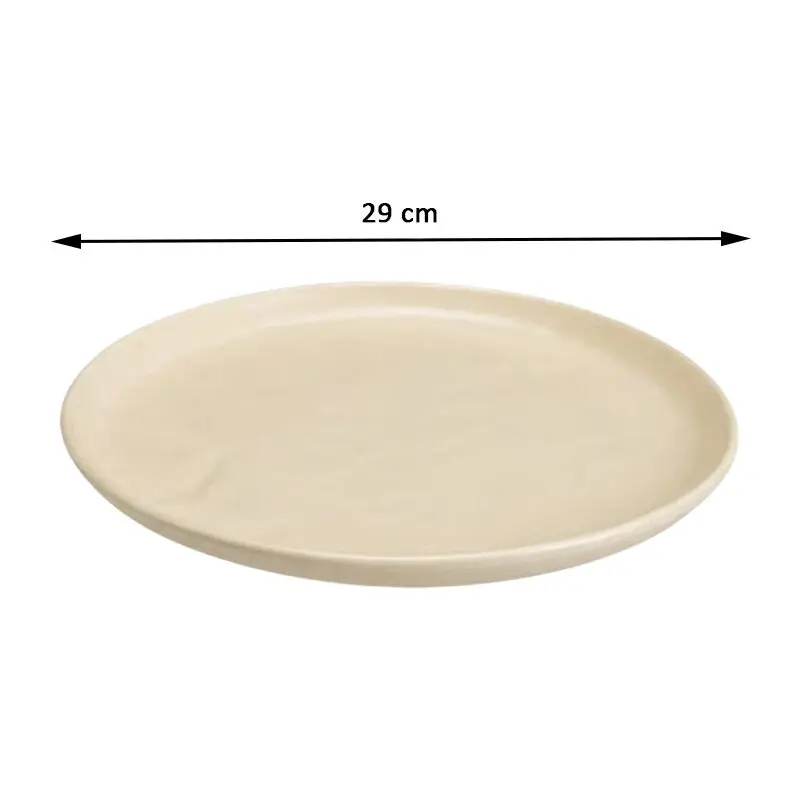 Zicco K-9200 Melamin Teşhir Sunum Tepsisi, Taş Model, Krem, 29 cm - Zicco (1)
