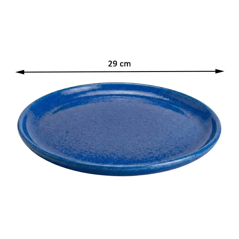 Zicco K-9200 Melamin Teşhir Sunum Tepsisi, Taş Model, Mavi, 29 cm - Zicco (1)