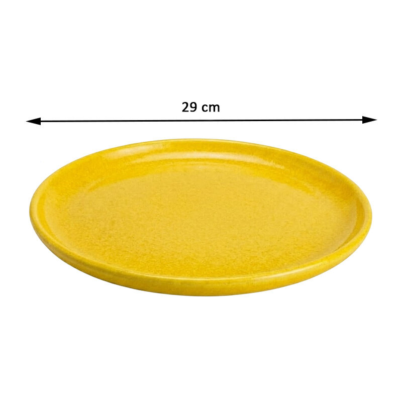 Zicco K-9200 Melamin Teşhir Sunum Tepsisi, Taş Model, Sarı, 29 cm - Zicco (1)