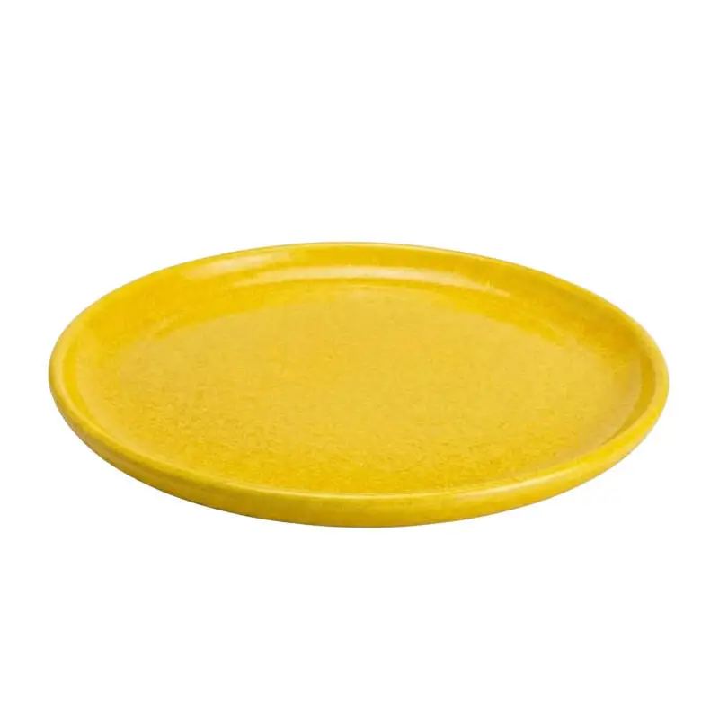 Zicco K-9200 Melamin Teşhir Sunum Tepsisi, Taş Model, Sarı, 29 cm - 1