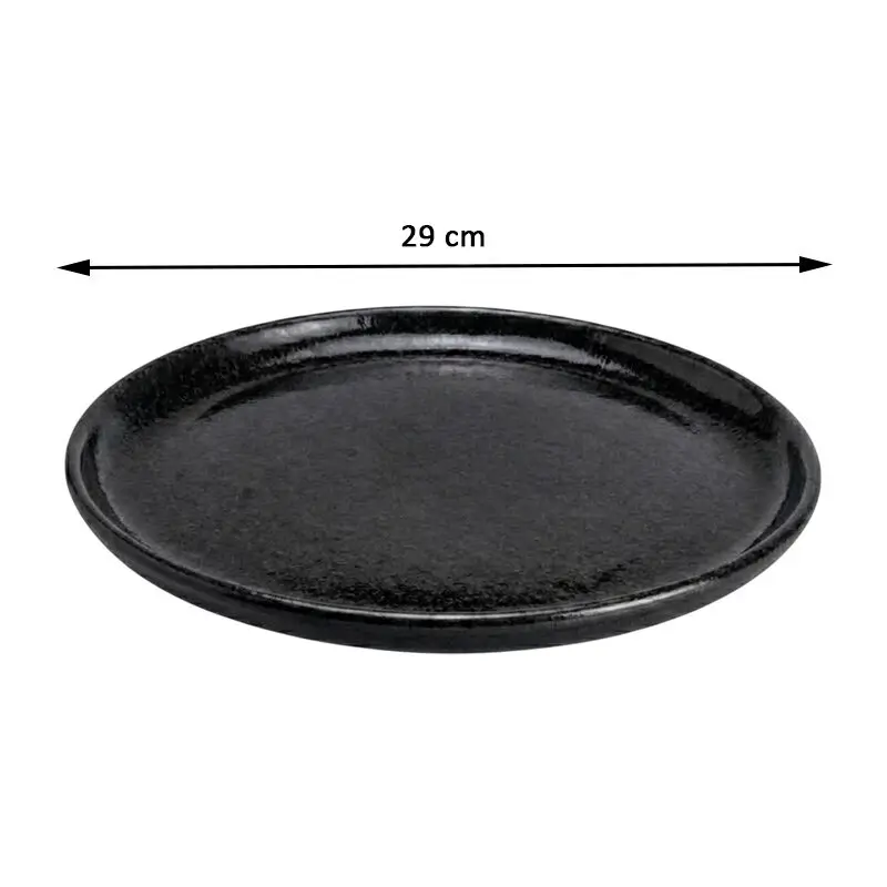 Zicco K-9200 Melamin Teşhir Sunum Tepsisi, Taş Model, Siyah, 29 cm - Zicco (1)
