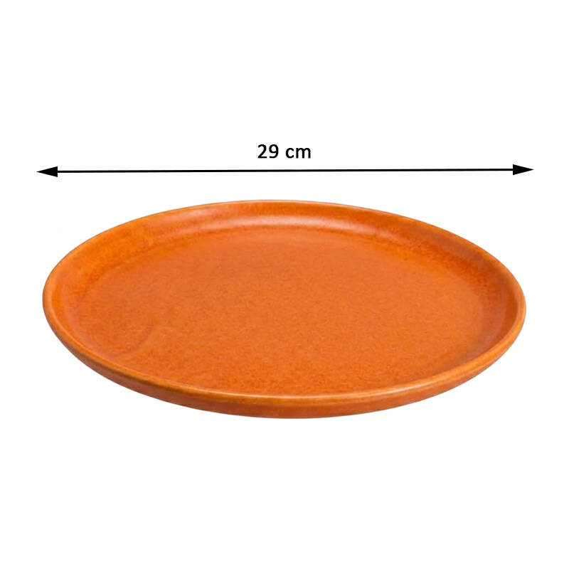 Zicco K-9200 Melamin Teşhir Sunum Tepsisi, Taş Model, Turuncu, 29 cm - 2