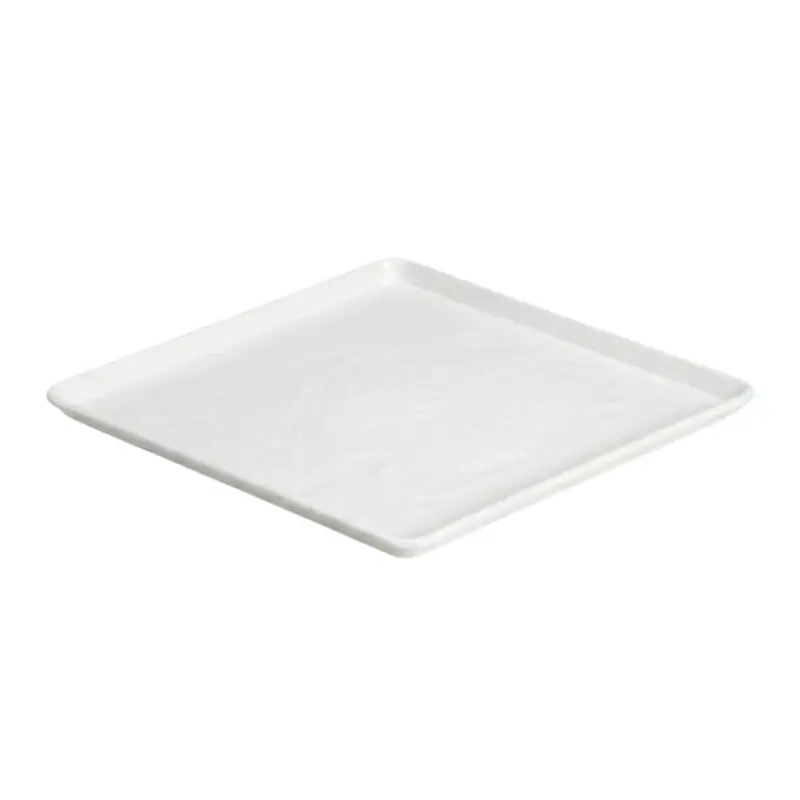 Zicco K-9250 Teşhir Sunum Tepsisi, Taş Model, Melamin, Beyaz, 29x29 cm - 1