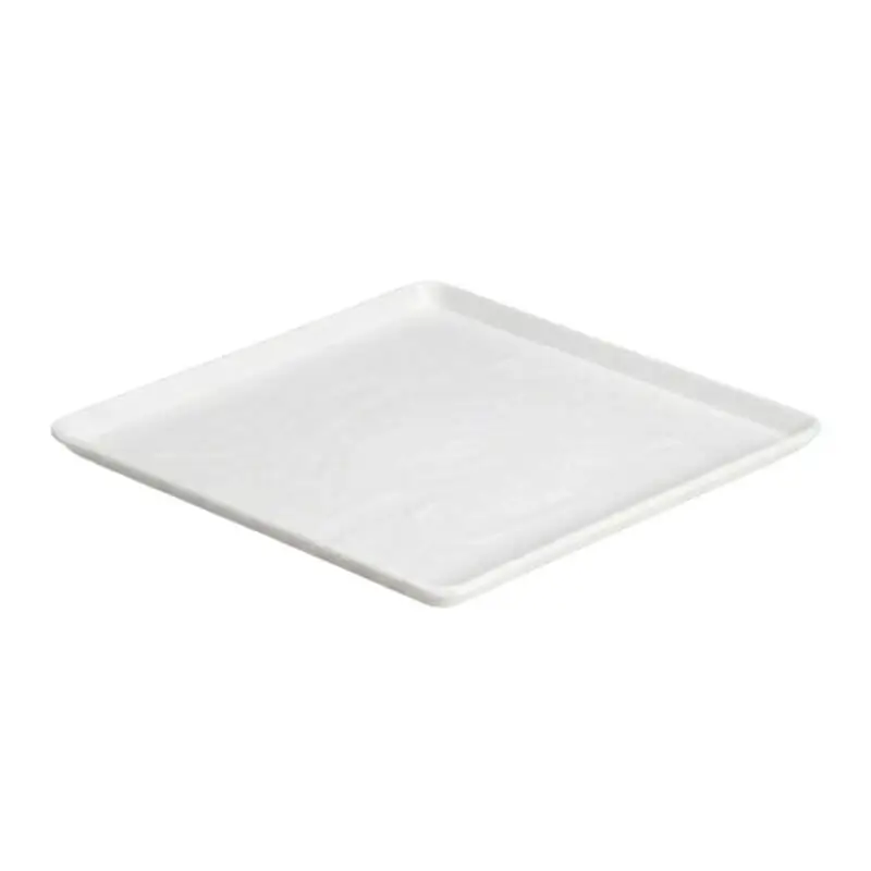 Zicco K-9250 Teşhir Sunum Tepsisi, Taş Model, Melamin, Beyaz, 29x29 cm - 1