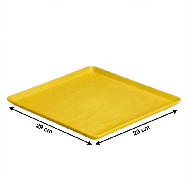 Zicco K-9250 Teşhir Sunum Tepsisi, Taş Model, Melamin, Sarı, 29x29 cm - Zicco (1)