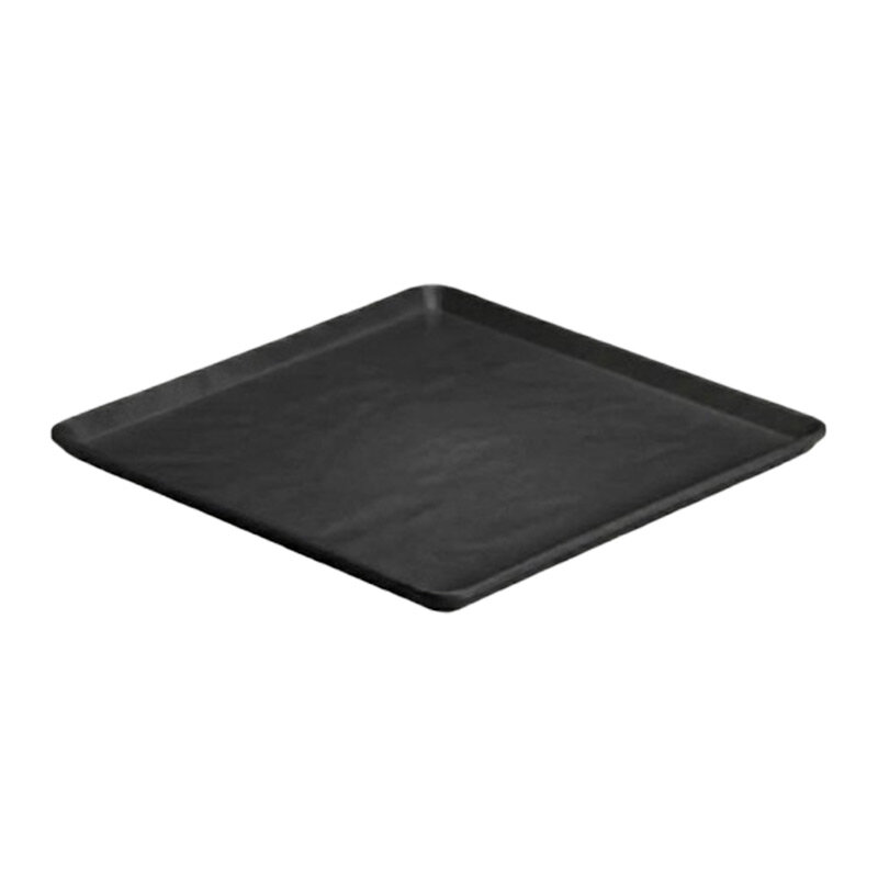 Zicco K-9250 Teşhir Sunum Tepsisi, Taş Model, Melamin, Siyah, 29x29 cm - Zicco