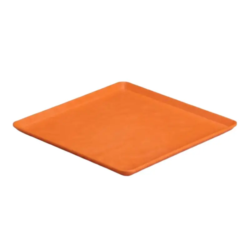 Zicco K-9250 Teşhir Sunum Tepsisi, Taş Model, Melamin, Turuncu, 29x29 cm - 1