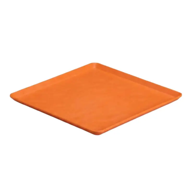 Zicco K-9250 Teşhir Sunum Tepsisi, Taş Model, Melamin, Turuncu, 29x29 cm - 1
