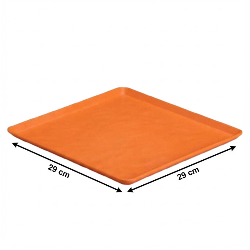Zicco K-9250 Teşhir Sunum Tepsisi, Taş Model, Melamin, Turuncu, 29x29 cm - Zicco (1)