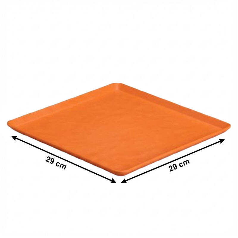 Zicco K-9250 Teşhir Sunum Tepsisi, Taş Model, Melamin, Turuncu, 29x29 cm - 2