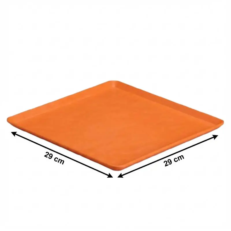 Zicco K-9250 Teşhir Sunum Tepsisi, Taş Model, Melamin, Turuncu, 29x29 cm - 2