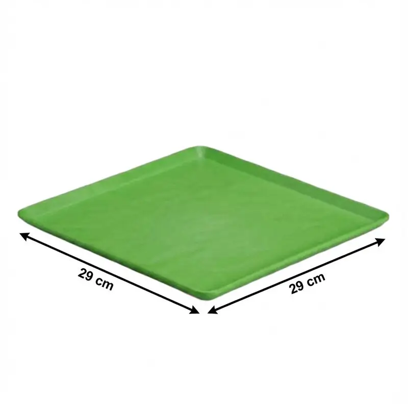 Zicco K-9250 Teşhir Sunum Tepsisi, Taş Model, Melamin, Yeşil, 29x29 cm - Zicco (1)