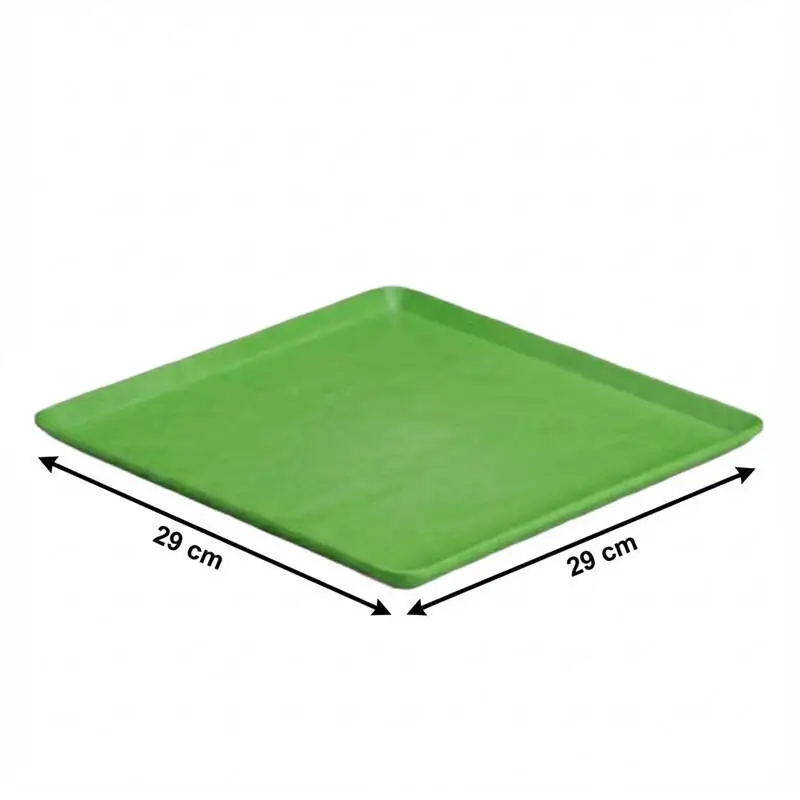 Zicco K-9250 Teşhir Sunum Tepsisi, Taş Model, Melamin, Yeşil, 29x29 cm - 2