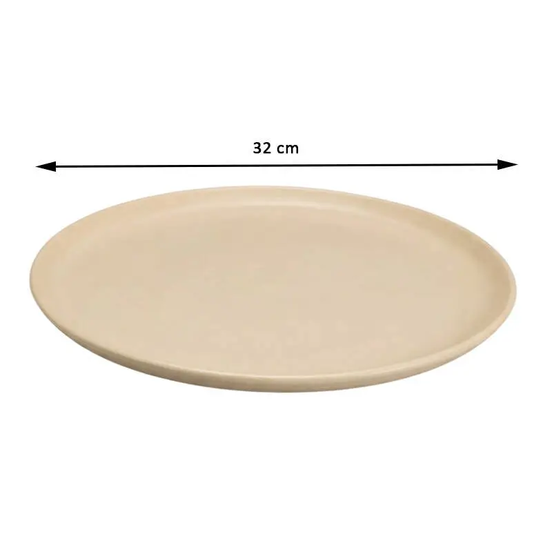 Zicco K-9300 Teşhir Sunum Tepsisi, Taş Model, Melamin, Krem, 32 cm - 2