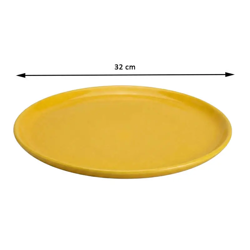 Zicco K-9300 Teşhir Sunum Tepsisi, Taş Model, Melamin, Sarı, 32 cm - 2