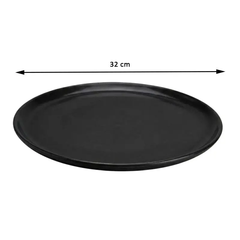 Zicco K-9300 Teşhir Sunum Tepsisi, Taş Model, Melamin, Siyah, 32 cm - Zicco (1)