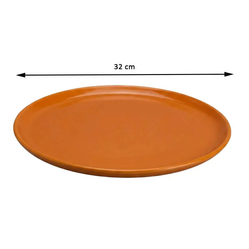 Zicco K-9300 Teşhir Sunum Tepsisi, Taş Model, Melamin, Turuncu, 32 cm - 2