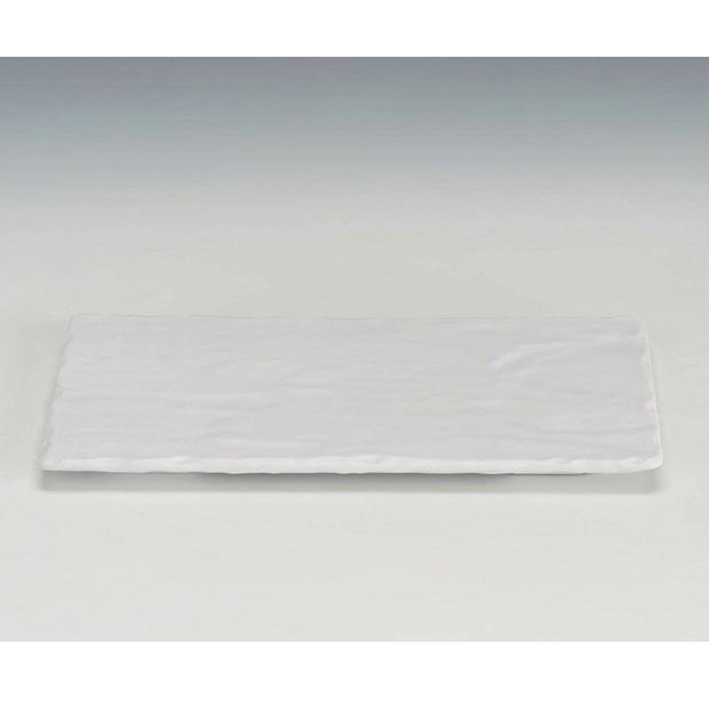 Zicco K-9450 Teşhir Tabağı, Taş Model, Melamin, Beyaz, 16.5x30 cm - 1