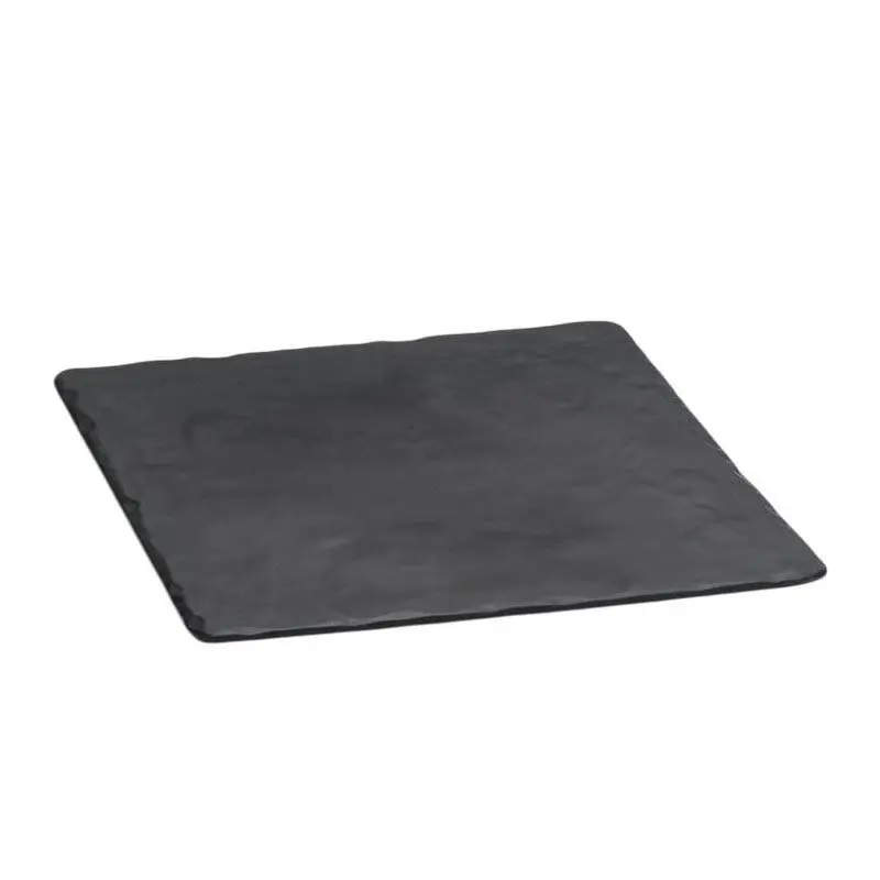 Zicco K-9500 Taş Model Teşhir Tabağı, Melamin, Siyah, 26x32 cm - 1