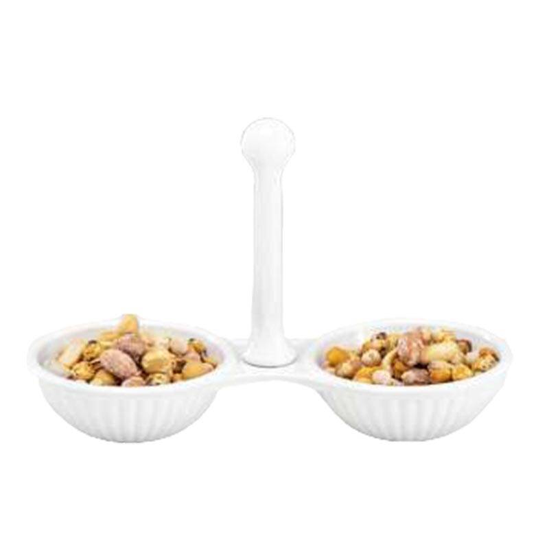 Zicco K-963 Dekoratif Çerezlik, 2 Bölmeli, Melamin, Sarı - 1