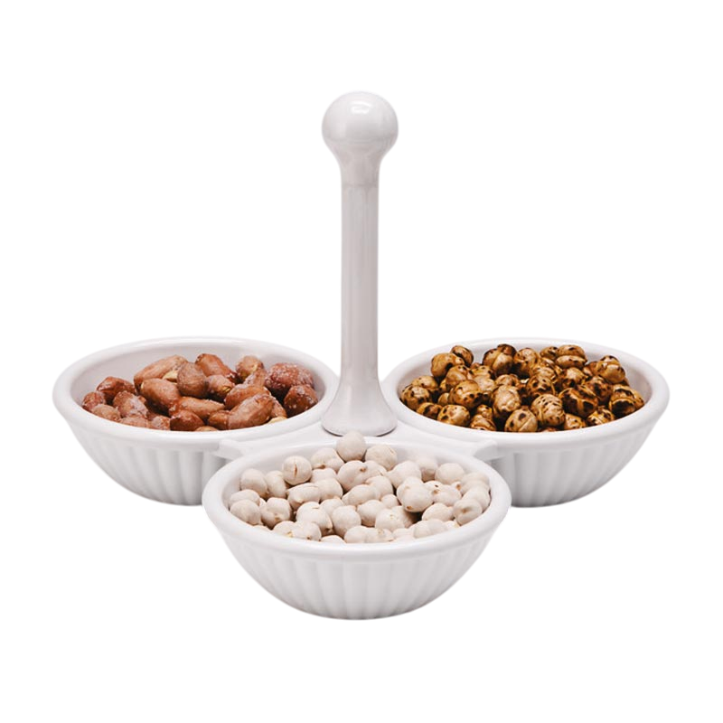 Zicco K-969 Çerezlik, 3 Bölmeli, Melamin, Beyaz - 1