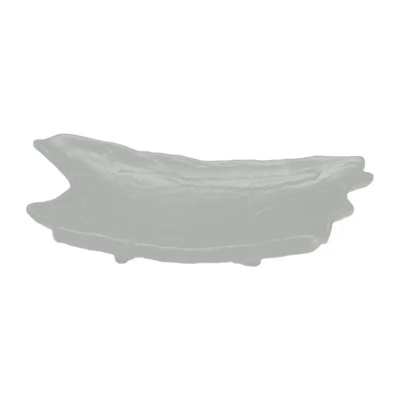 Zicco K-9700 Teşhir Tabağı, Taş Model, Melamin, Beyaz, 18x27.5 cm - 1