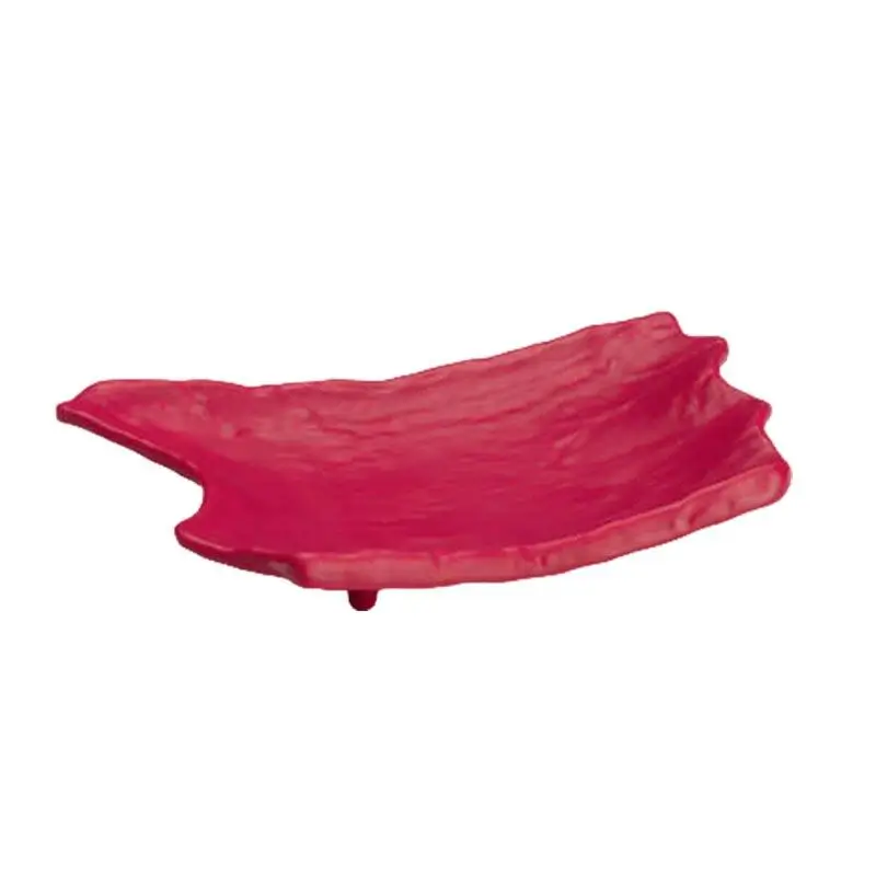 Zicco K-9700 Teşhir Tabağı, Taş Model, Melamin, Kırmızı, 18x27.5 cm - 1