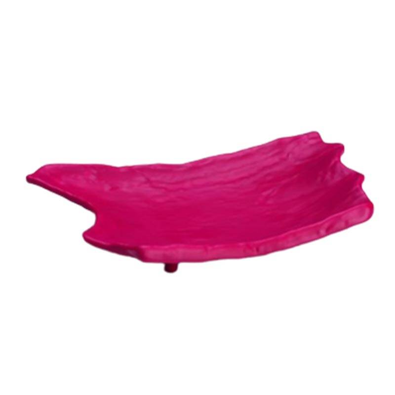 Zicco K-9750 Teşhir Tabağı, Taş Model, Melamin, Kırmızı, 23.5x36.5x7 cm - 1