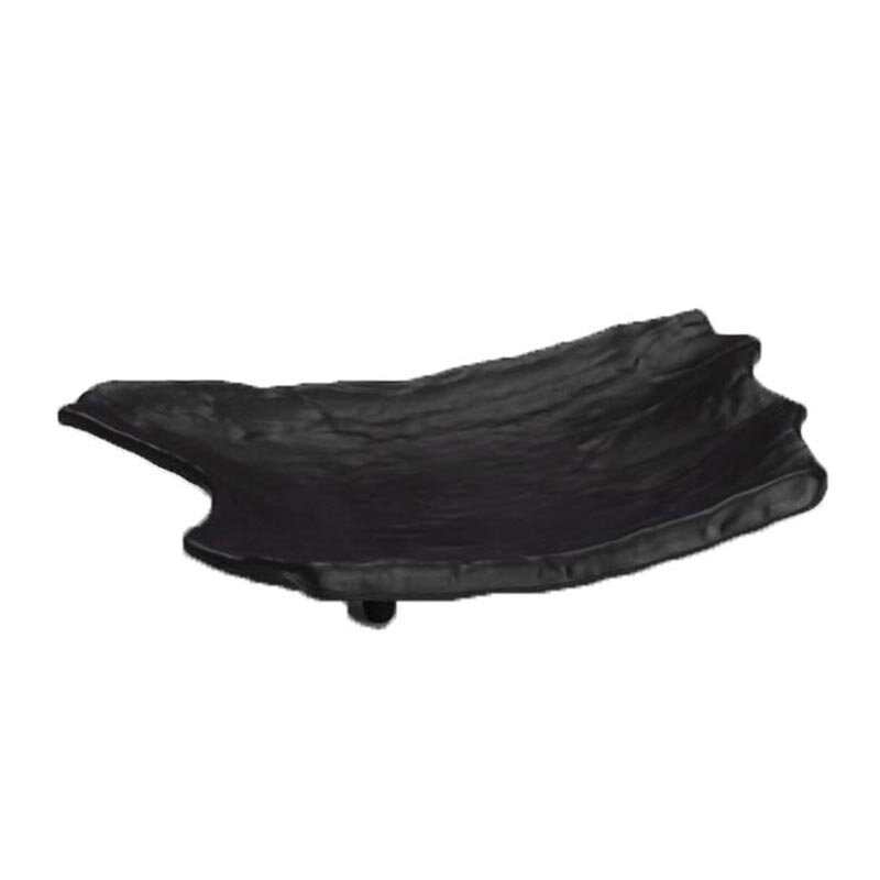 Zicco K-9750 Teşhir Tabağı, Taş Model, Melamin, Siyah, 23.5x36.5x7 cm - Zicco