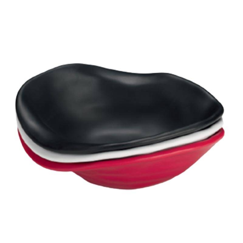 Zicco K-9850 Taş Model Teşhir Tabağı, Melamin, Siyah, 24x29 cm - 1