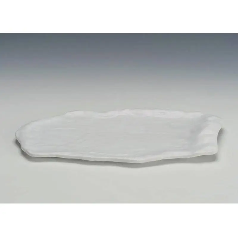 Zicco K-9900 Teşhir Tabağı, Taş Model, Melamin, Beyaz, 21x40 cm - 1