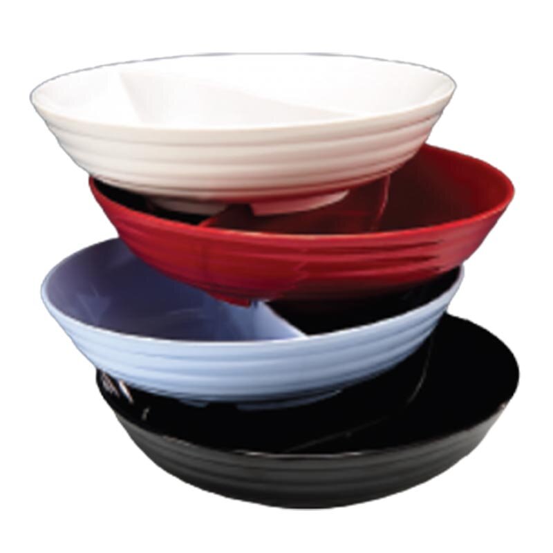 Zicco K-993-B Bölmeli Özel Teşhir Tabağı, Melamin, Siyah, 33.5x9 cm - Zicco