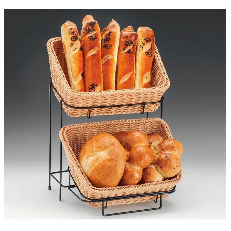 Zicco MBK-1 Standlı Hasır Ekmek Sepeti, 2 Katlı, 36x34x50 cm - Zicco