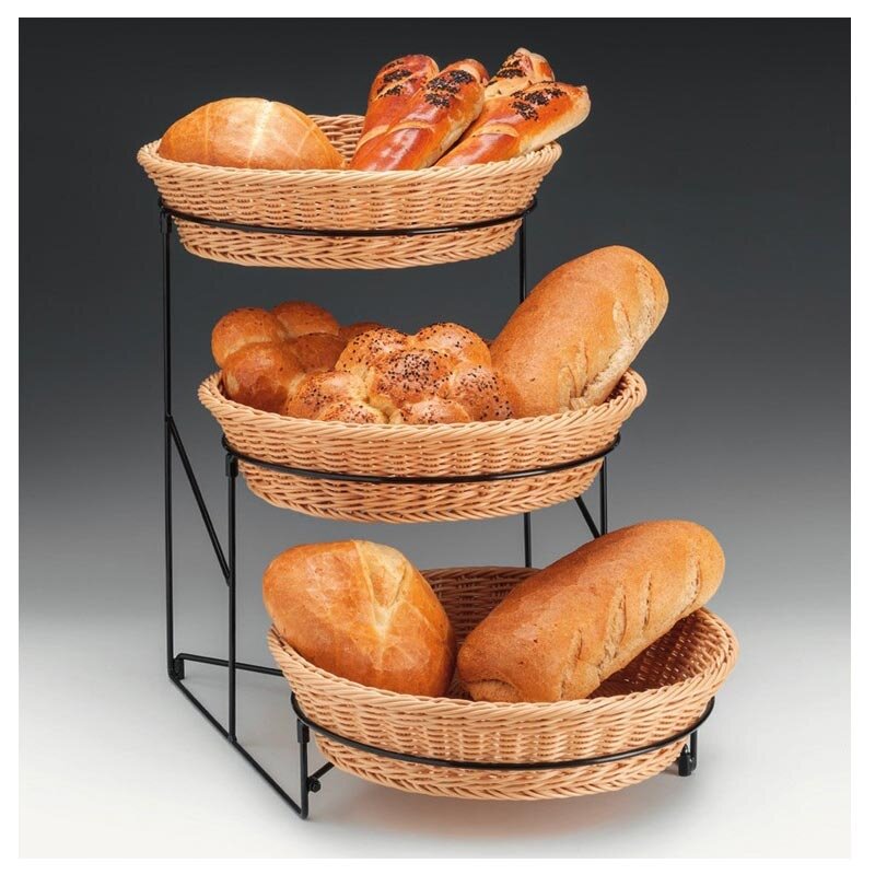 Zicco MBK-5 Standlı Hasır Ekmek Sepeti, 3 Katlı, 86x40x53 cm - Zicco