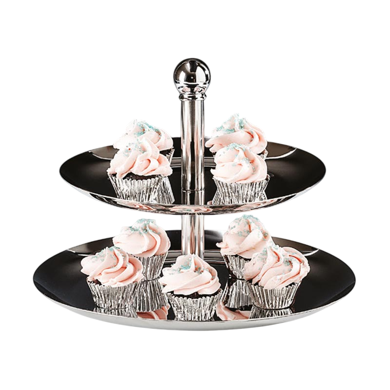 Zicco OMD-353 Çelik Teşhir Standı, 2 Katlı, Gümüş Renk, 21x26x21 cm - Zicco