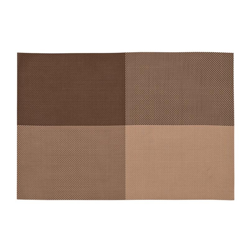 Zicco P-26 Plastik Örgülü Amerikan Servis, Dikdörtgen, Kahverengi, 30x45 cm - Zicco