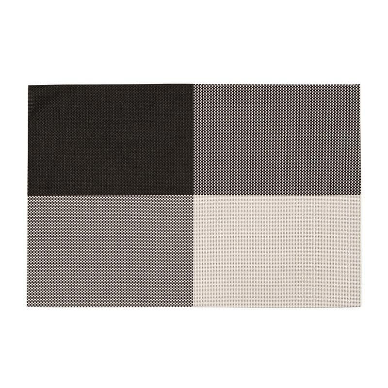 Zicco P-26 Plastik Örgülü Amerikan Servis, Dikdörtgen, Siyah-Beyaz, 30x45 cm - Zicco