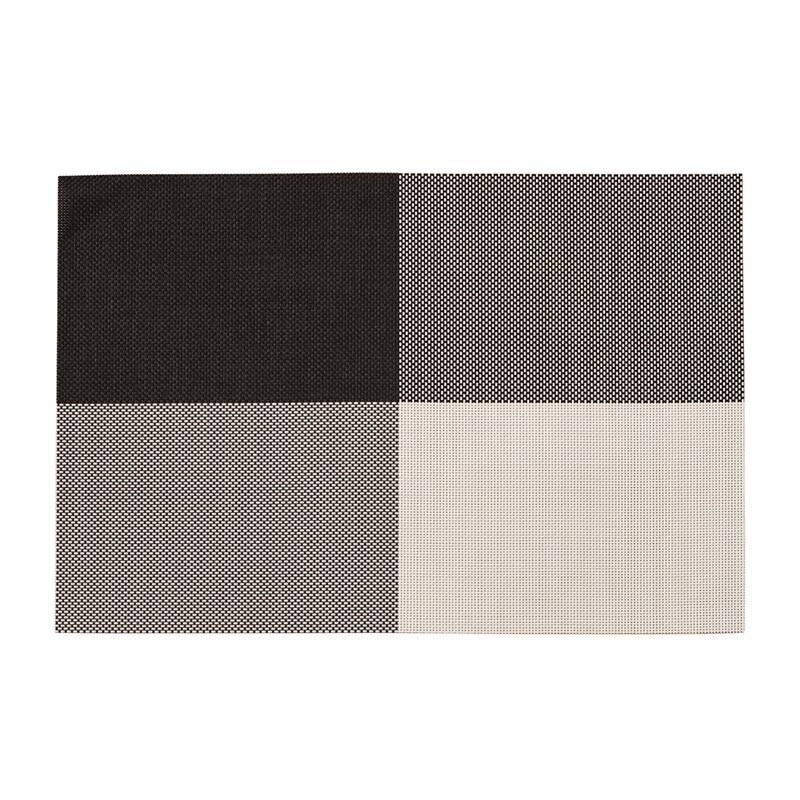 Zicco P-26 Plastik Örgülü Amerikan Servis, Dikdörtgen, Siyah-Beyaz, 30x45 cm - 1