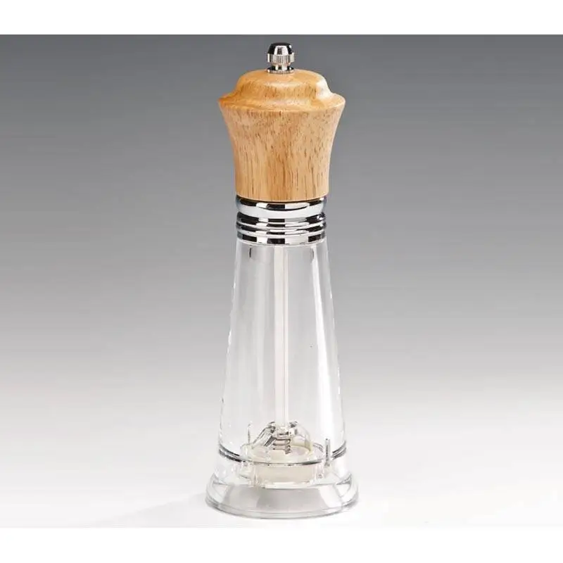 Zicco P01908 Tuz ve Karabiber Değirmeni, Akrilik, Şeffaf, 18.5 cm - 1