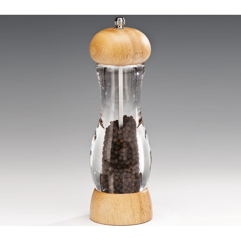 Zicco P02308 Akrilik Tuz ve Karabiber Değirmeni, Şeffaf, 21 cm - Zicco