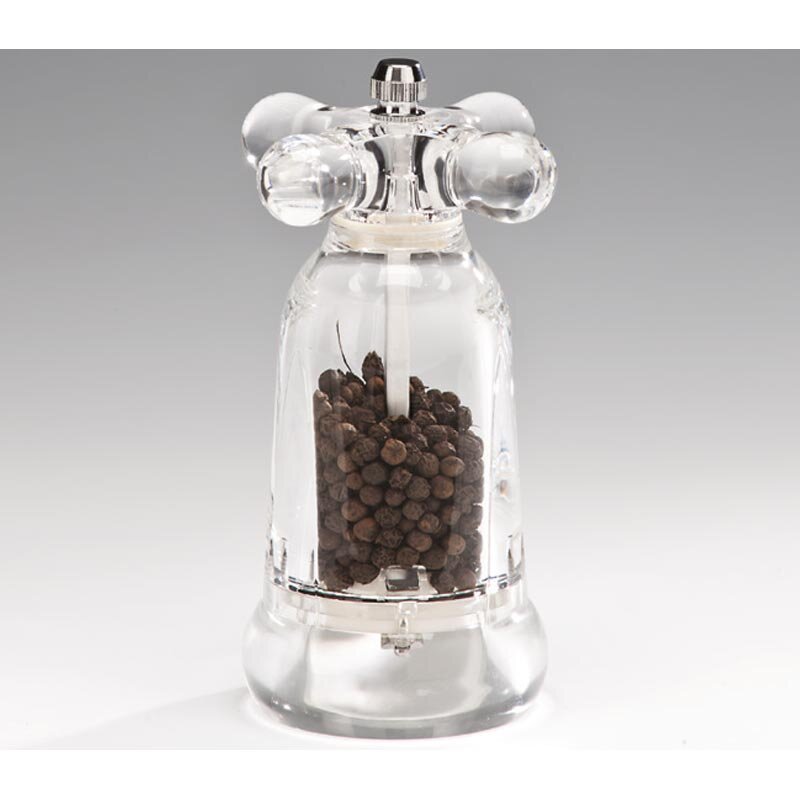 Zicco P042P Akrilik Tuz ve Karabiber Değirmeni, Şeffaf, 13 cm - Zicco